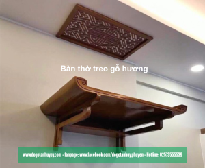 Bàn thờ treo gỗ Hương